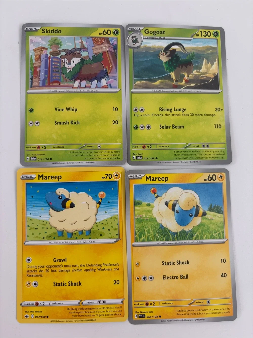 🐄 Farm Animals Pokémon Card Lot | Mareep Wooloo Tauros Skiddo ✨5/$25✨